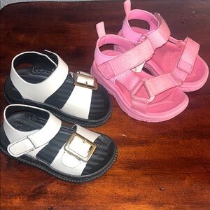Stylish Kids Sandals - Pink and Black